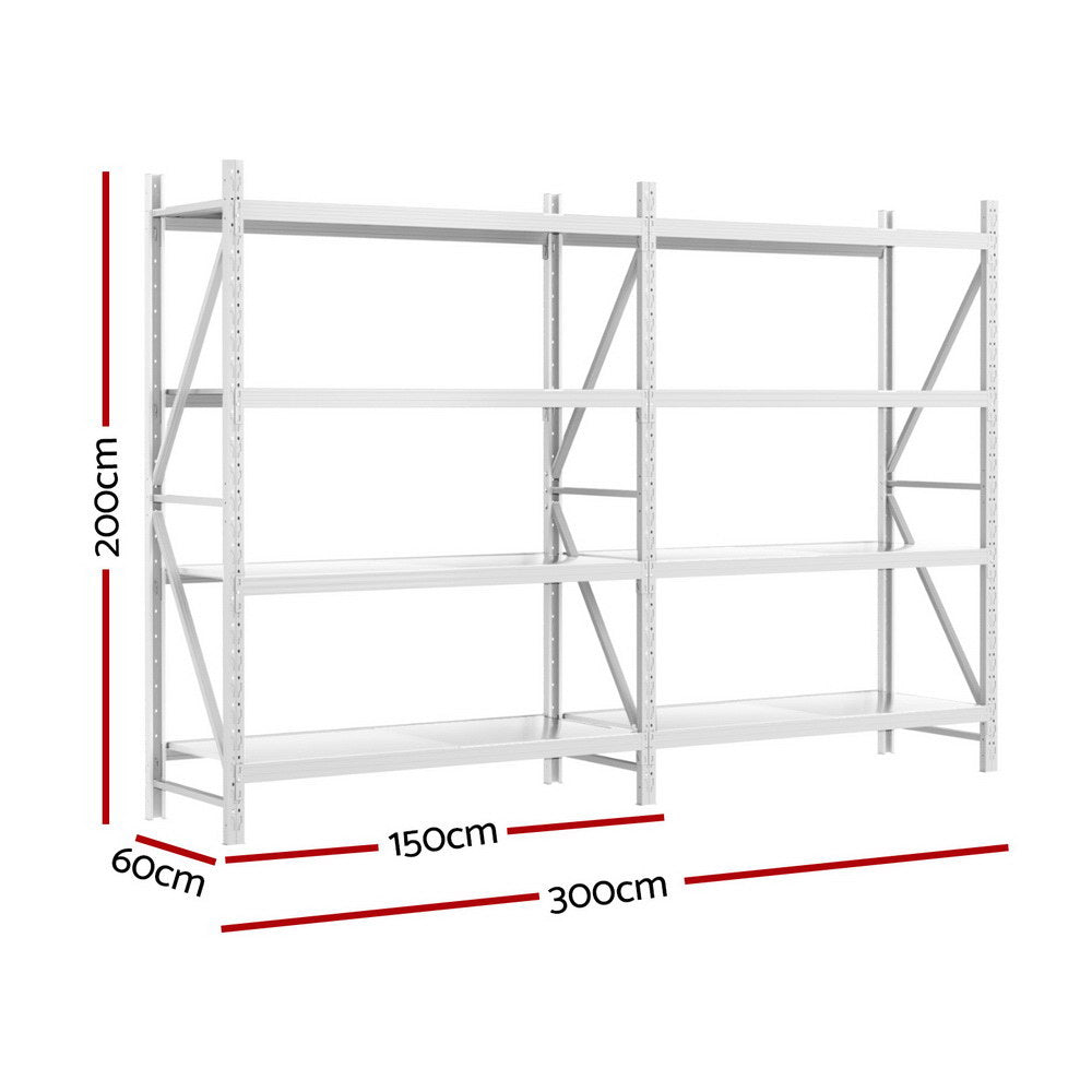 Wall Storage Racks: 3Mx2M Giantz Garage Shelving Warehouse Rack