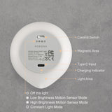 AIPOWER Motion Sensor Night Light USB-C Rechargeable Closet Light 4 Packs