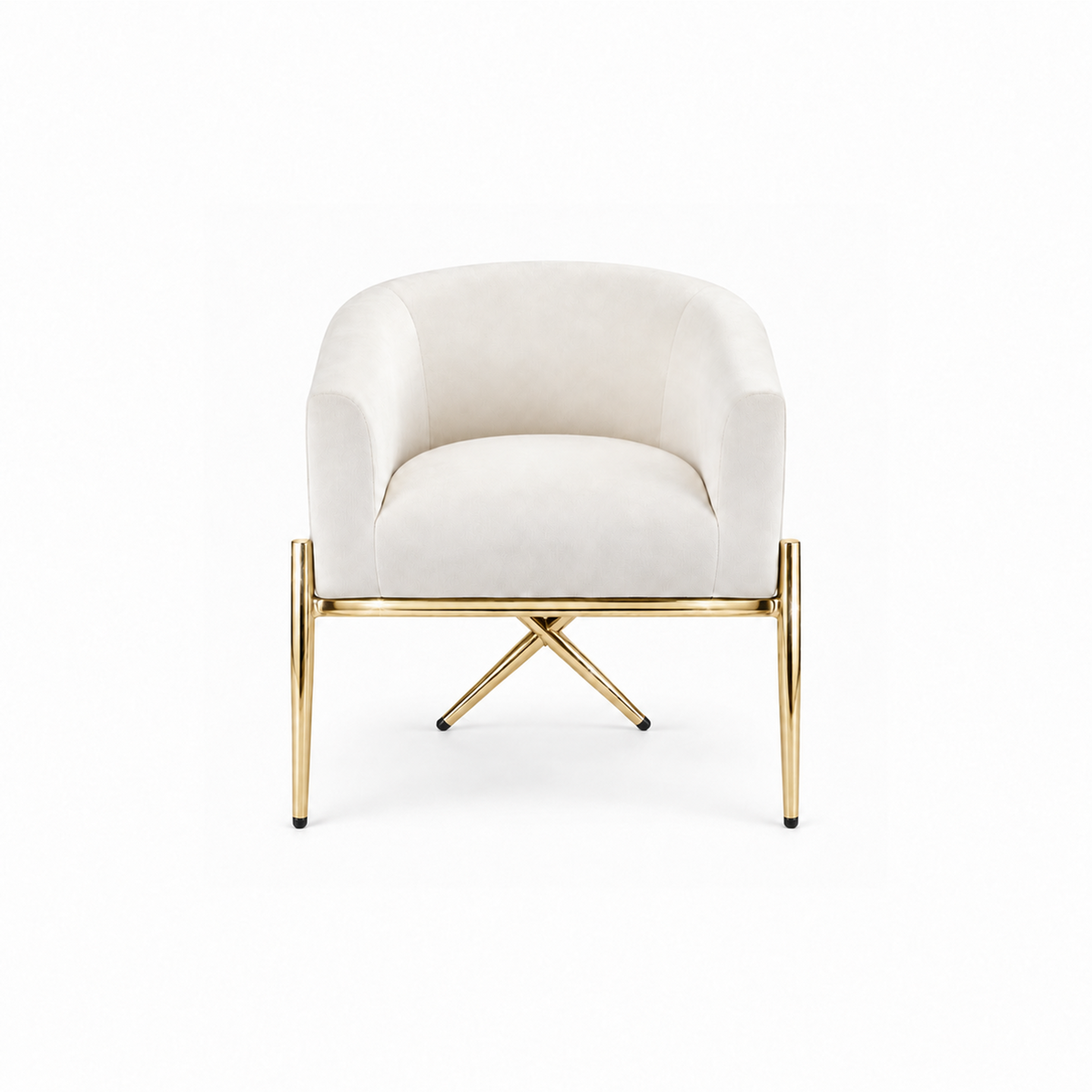 Artiss Armchair Velvet Lounge Accent Chair Nursing Sofa White, Single Sofa Armchair for Living Room, Bedroom, Office and Vanity.