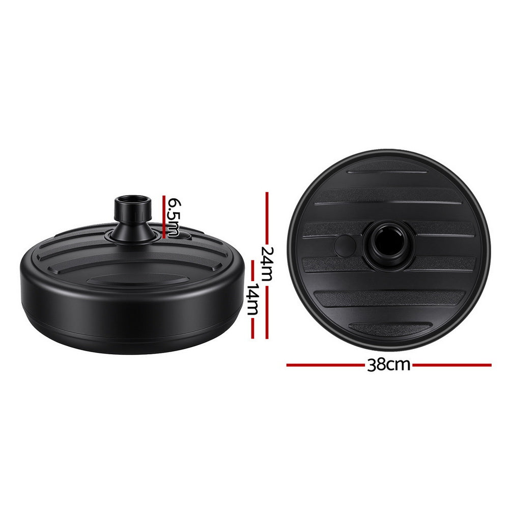 Umbrellas & Sunshades: Instahut Outdoor Umbrella Base Weight Round Plastic Pole Holder 35-38mm Beach