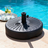 Umbrellas & Sunshades: Instahut Outdoor Umbrella Base Weight Round Plastic Pole Holder 30-48mm Beach
