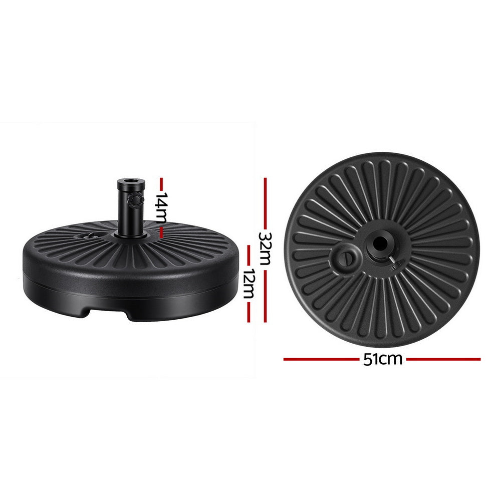 Umbrellas & Sunshades: Instahut Outdoor Umbrella Base Weight Round Plastic Pole Holder 30-48mm Beach