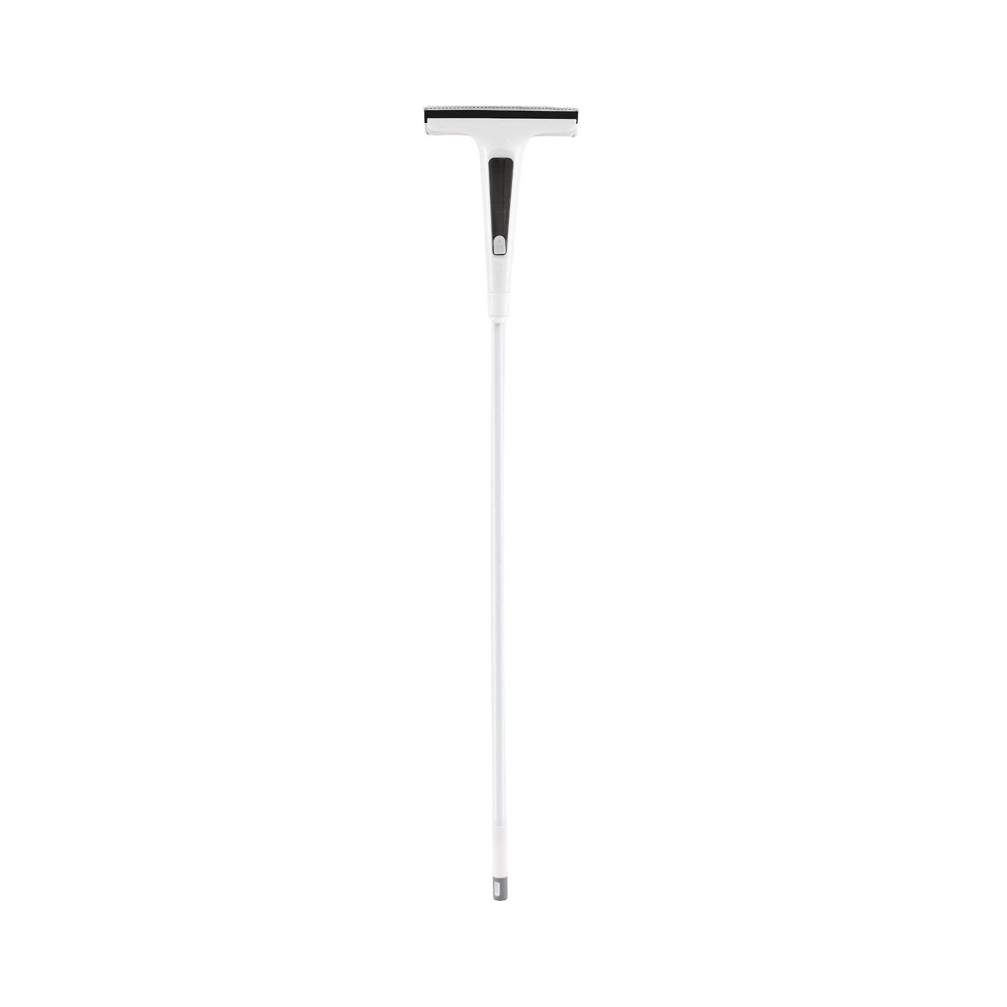 Giantz Window Cleaner Mirror Car, Spray Scrub Squeegee 136cm Extendable Long Handle with Water Tank 3 Microfiber Pads, Glass Scrubber for High Windows Home Car Mirror, White