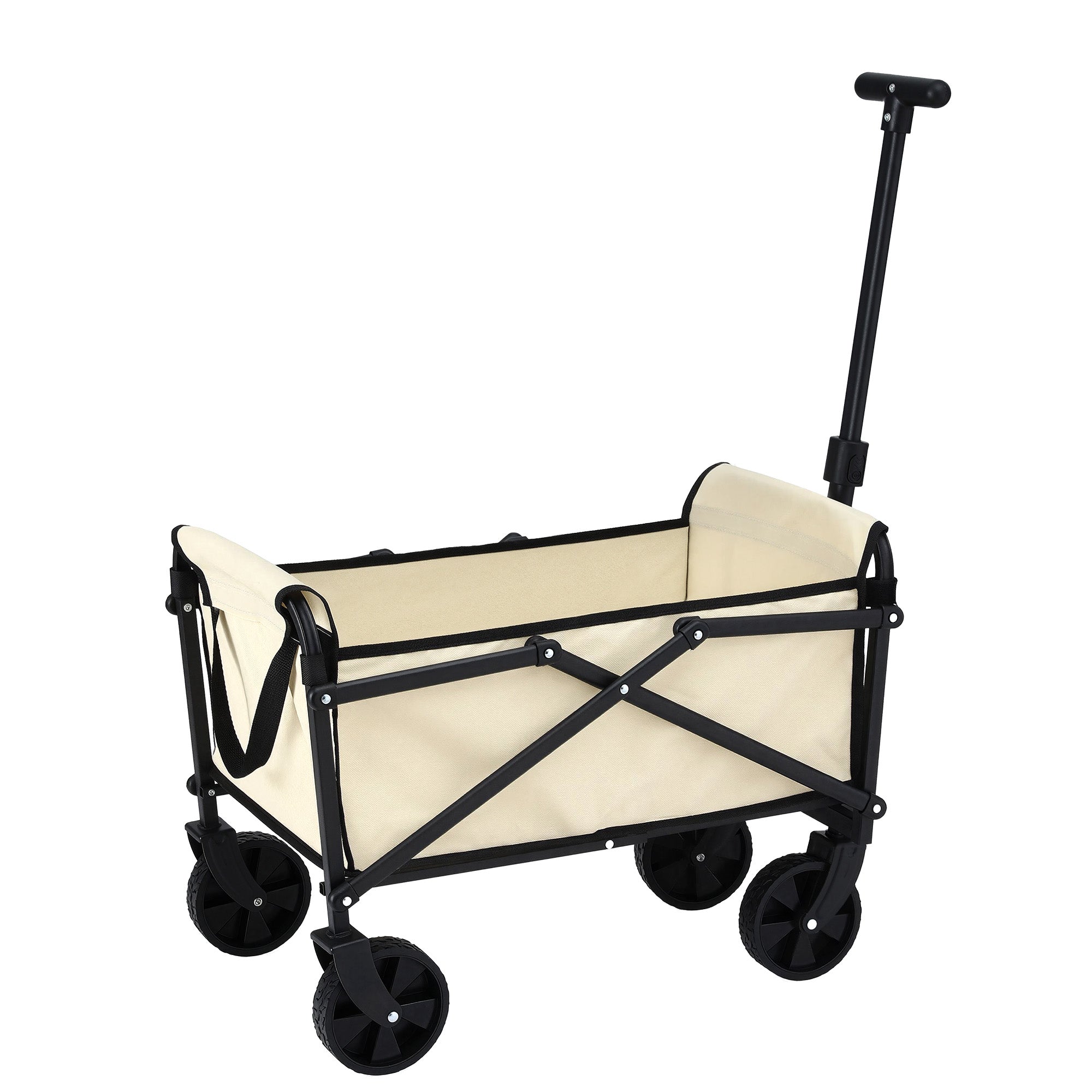 Spreaders & Wheelbarrows: Gardeon Garden Cart Folding Trolley Camping Wagon Barrow Outdoor Beach Beige