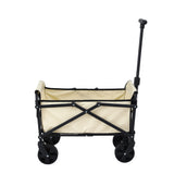 Spreaders & Wheelbarrows: Gardeon Garden Cart Folding Trolley Camping Wagon Barrow Outdoor Beach Beige