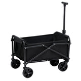 Spreaders & Wheelbarrows: Gardeon Garden Cart Folding Trolley Camping Wagon Barrow Outdoor Beach Black