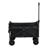 Spreaders & Wheelbarrows: Gardeon Garden Cart Folding Trolley Camping Wagon Barrow Outdoor Beach Black