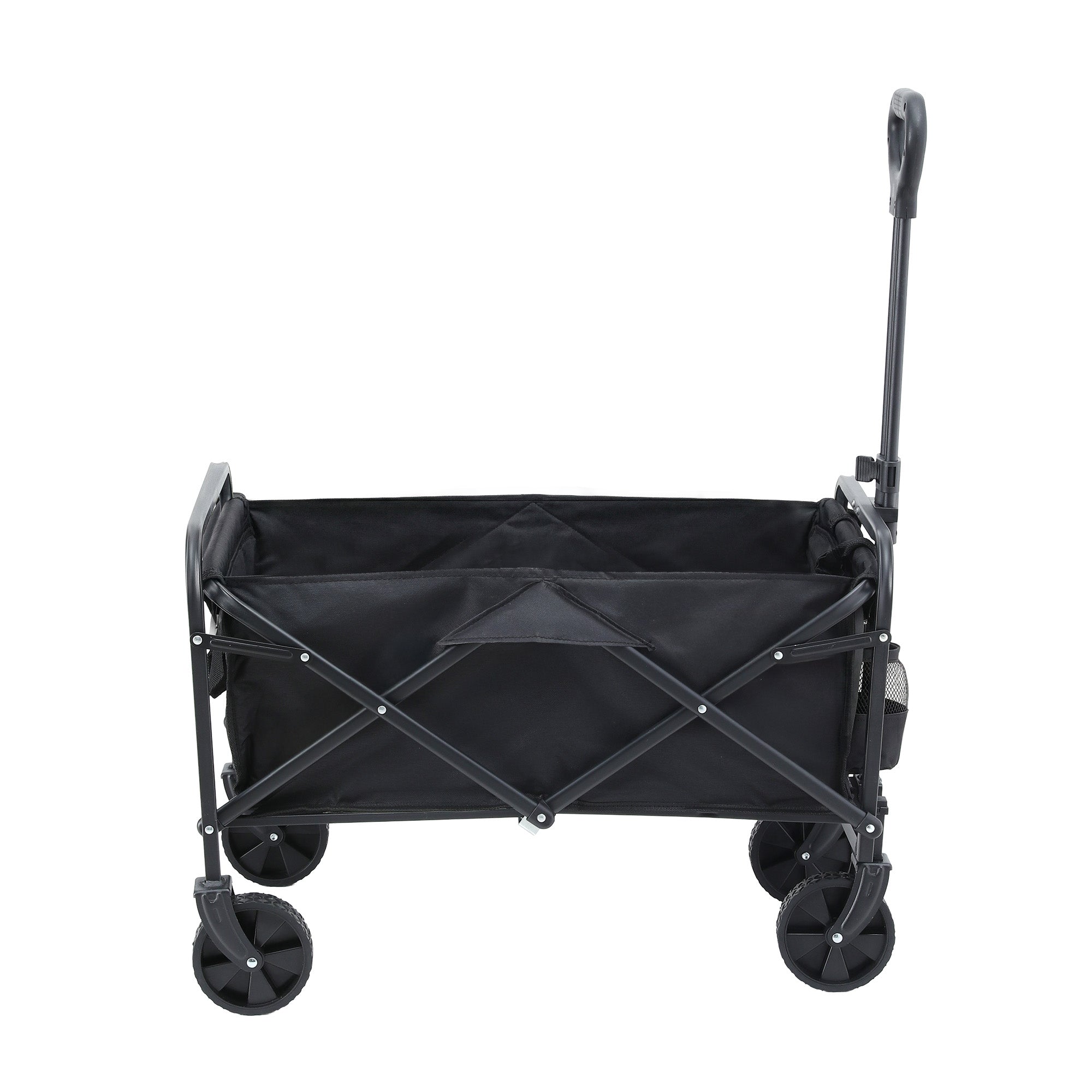 Spreaders & Wheelbarrows: Gardeon Garden Cart Folding Trolley Camping Wagon Barrow Outdoor Beach Black