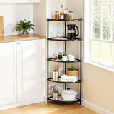 Kitchen Appliance Accessories: Artiss 5-Tier Kitchen Corner Shelf Rack Stand Microwave Metal Storage Shelves