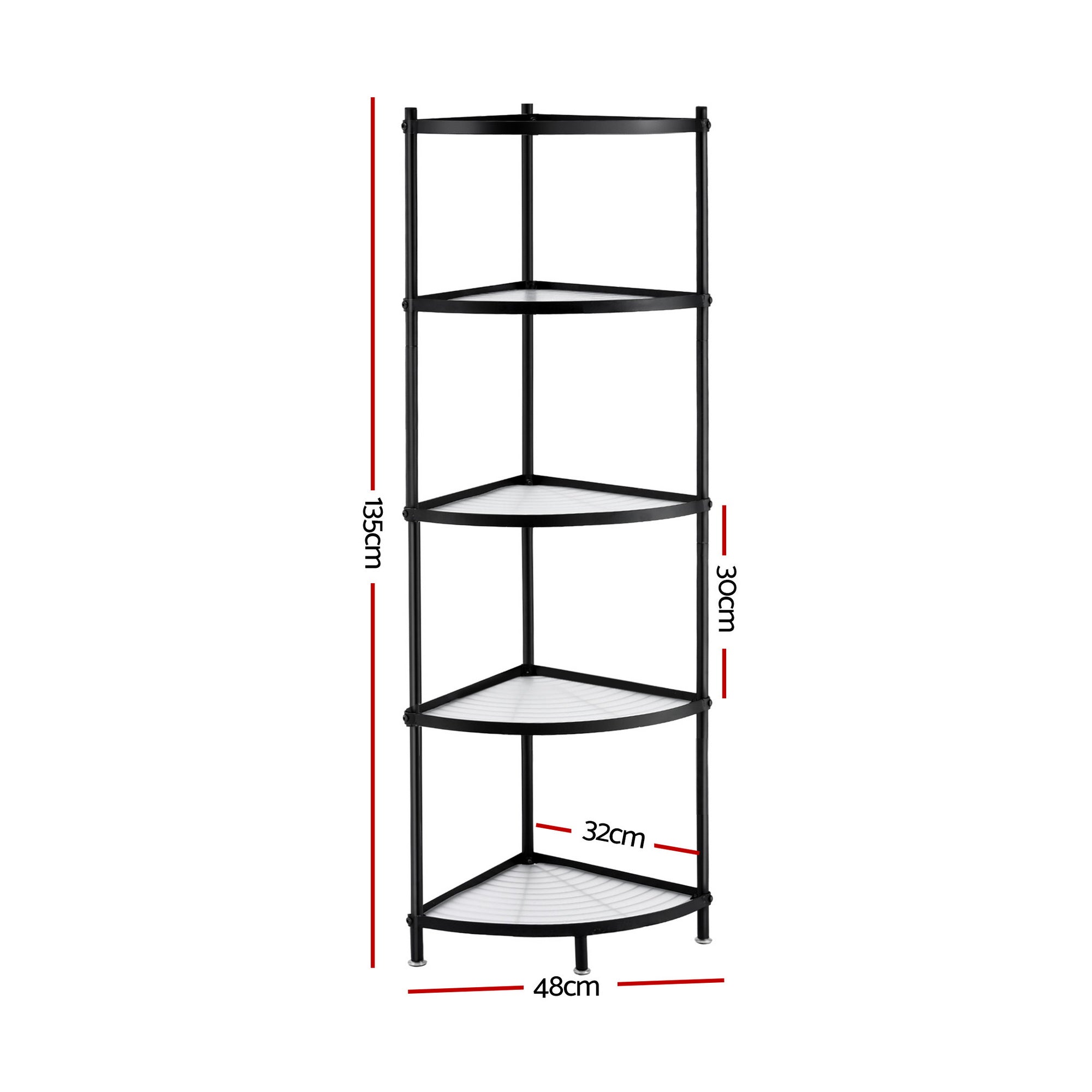 Kitchen Appliance Accessories: Artiss 5-Tier Kitchen Corner Shelf Rack Stand Microwave Metal Storage Shelves