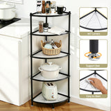 Kitchen Appliance Accessories: Artiss 5-Tier Kitchen Corner Shelf Rack Stand Microwave Metal Storage Shelves