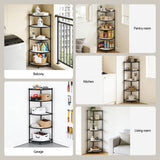 Kitchen Appliance Accessories: Artiss 5-Tier Kitchen Corner Shelf Rack Stand Microwave Metal Storage Shelves