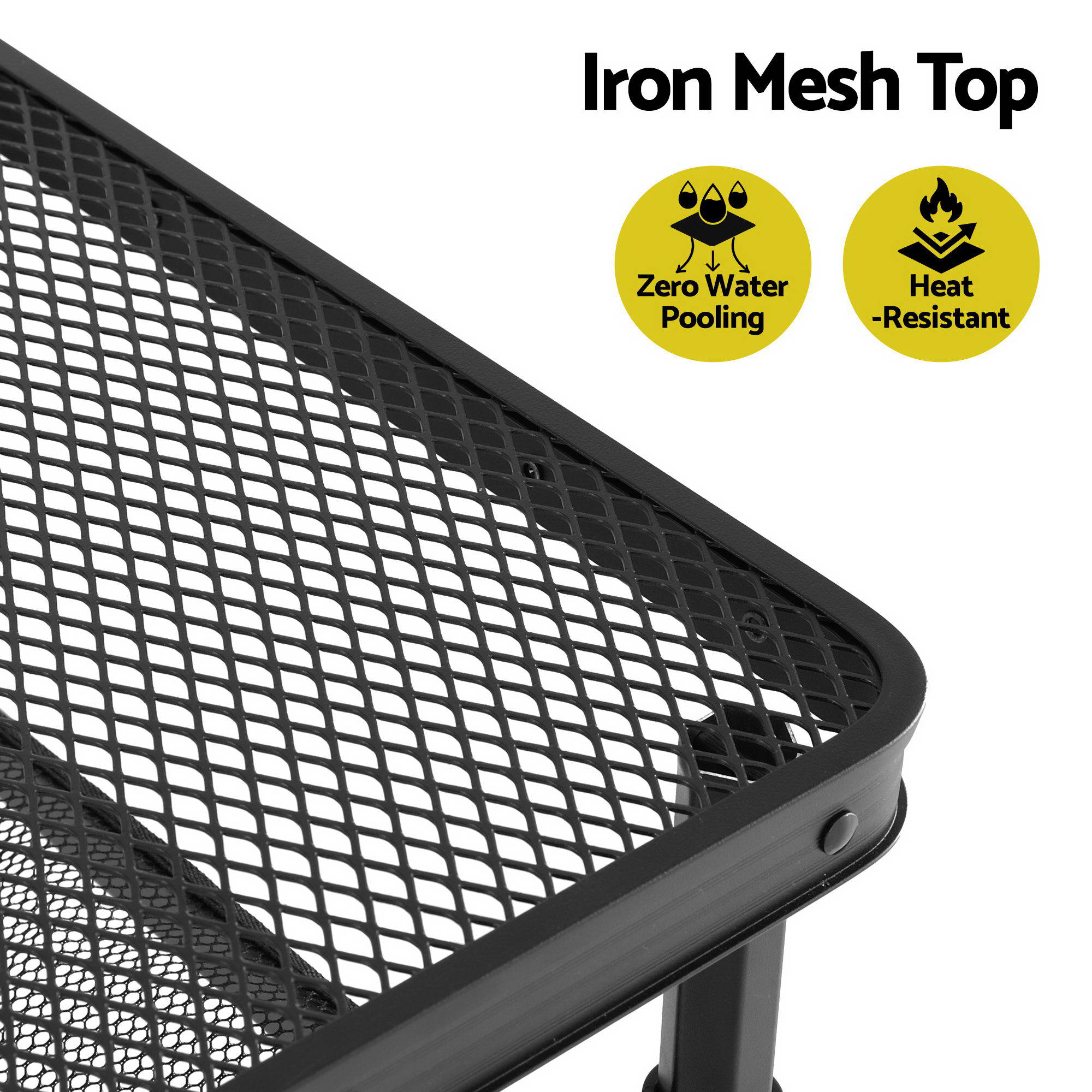 Gardeon BBQ Camp Table, 60*40*56 Portable Foldable Lightweight Grill Outdoor Metal Table 2.5kg