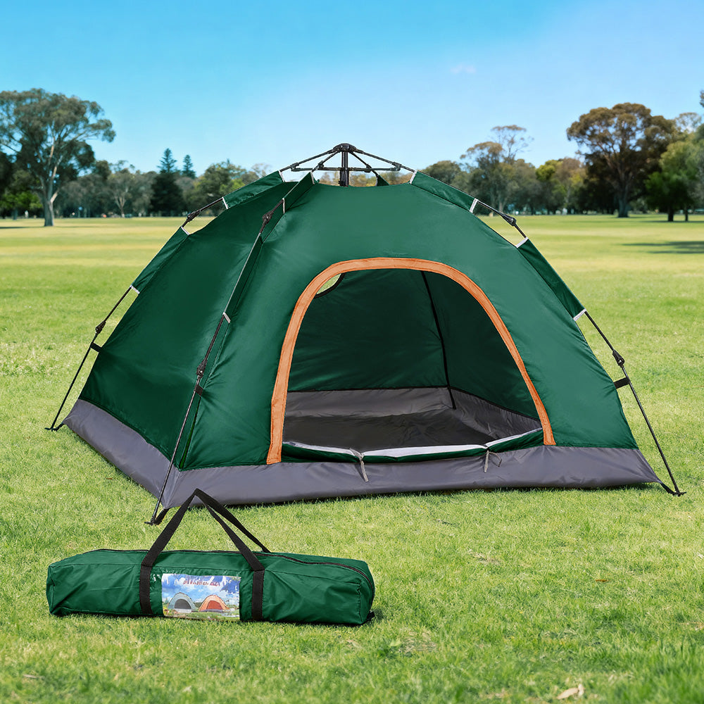 Tents: Weisshorn Camping Tent Instant Tent Pop up 2 Person Outdoor Hiking Tents Hiking Green