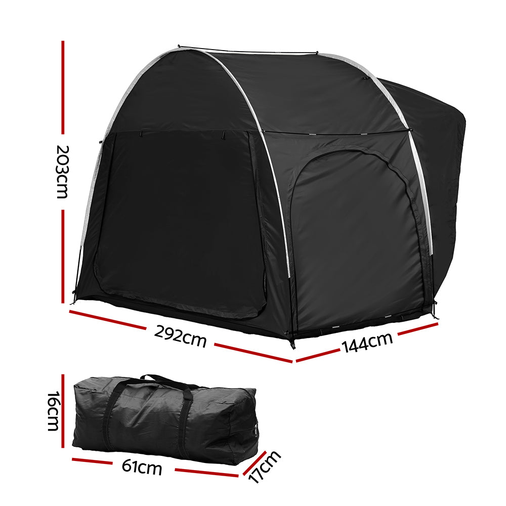 Tents: Weisshorn Camping Tent Car SUV Rear Hatchback Tents Canopy Portable Outdoor Family Black