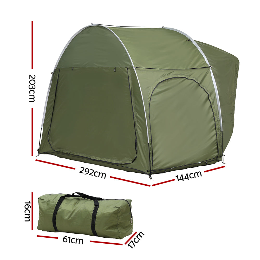 Tents: Weisshorn Camping Tent Car SUV Rear Hatchback Tents Canopy Portable Outdoor Family green