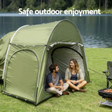Weisshorn Camping Tent Car SUV Rear Hatchback Tents Canopy Portable Outdoor Family green