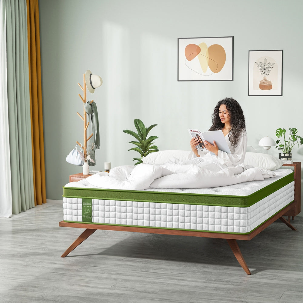 Queen Mattress: BedStory Queen 30cm Hybrid Mattress Cooling Gel Memory Foam 5 Zone Pocket Spring Bed Temperature Regulating