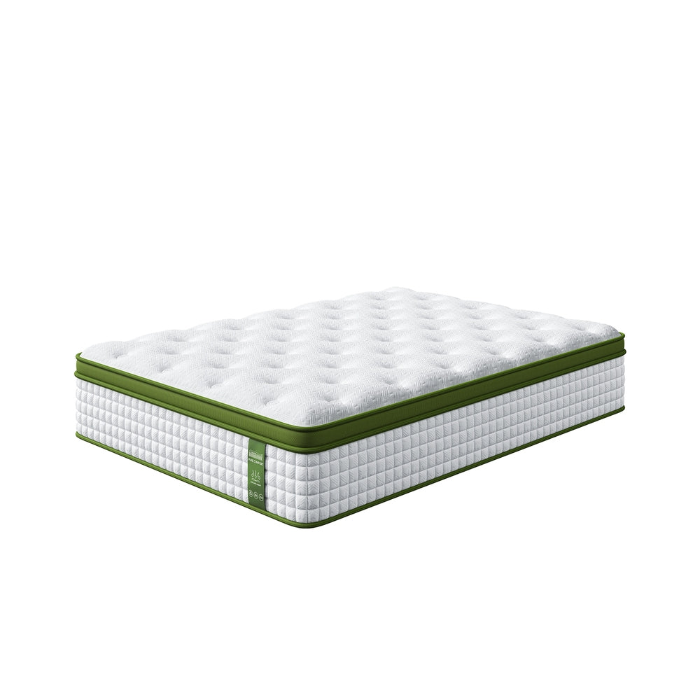 Double Mattress: BedStory 34cm Double Latex Hybrid Mattress Medium Firm - 5 Zone Pocket Spring Bed for Pressure Relief Motion Isolation