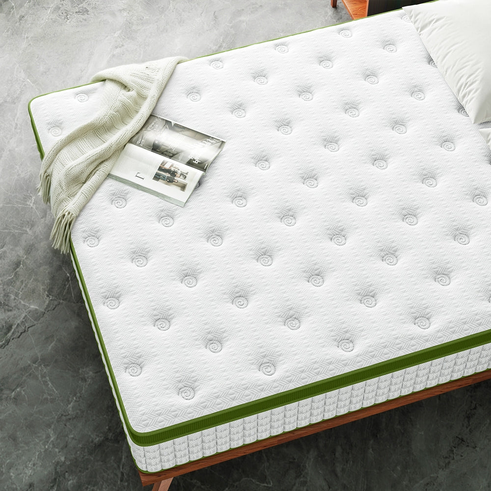 Double Mattress: BedStory 34cm Double Latex Hybrid Mattress Medium Firm - 5 Zone Pocket Spring Bed for Pressure Relief Motion Isolation
