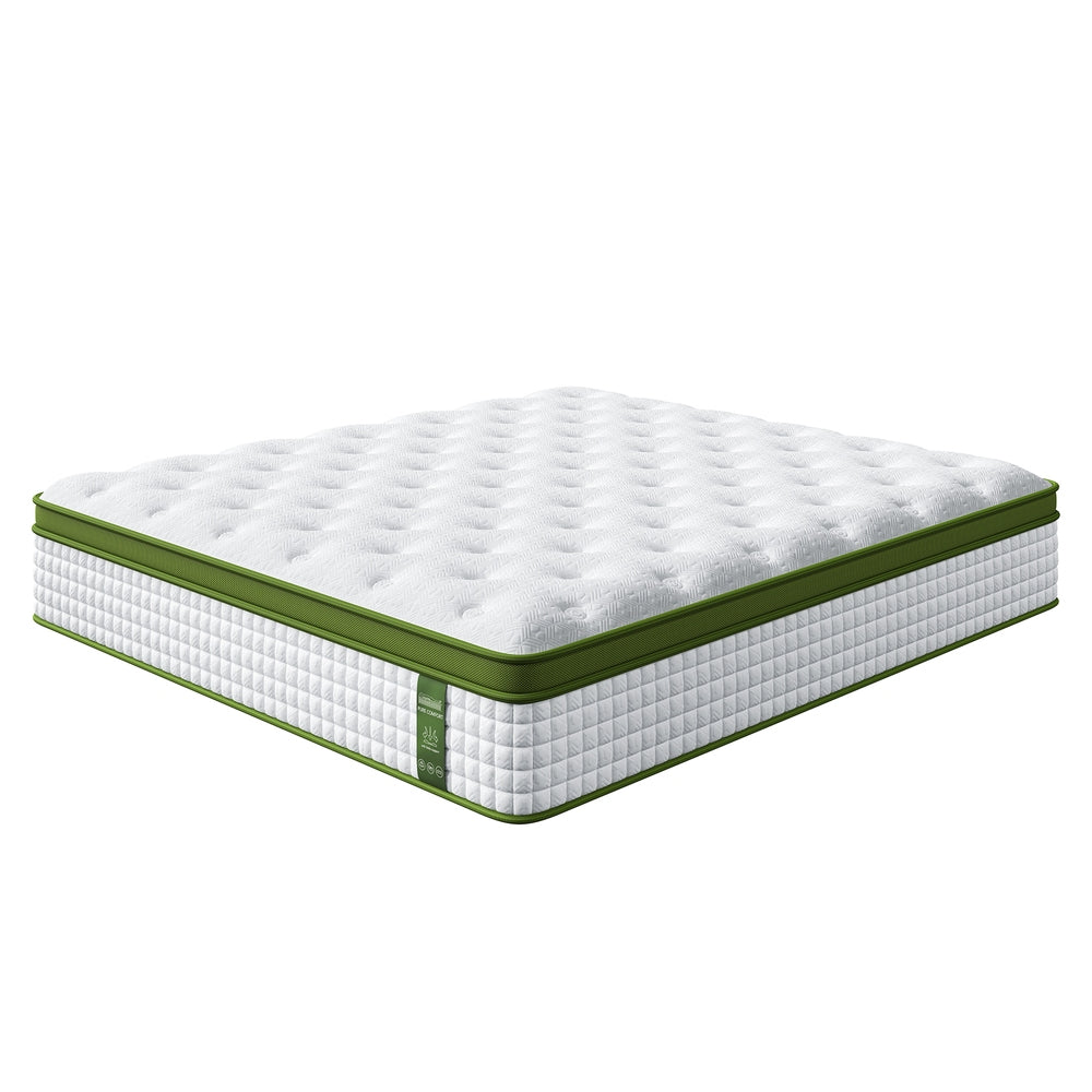 King Size Mattress: BedStory 34cm King Latex Hybrid Mattress Medium Firm - 5 Zone Pocket Spring Bed for Pressure Relief Motion Isolation