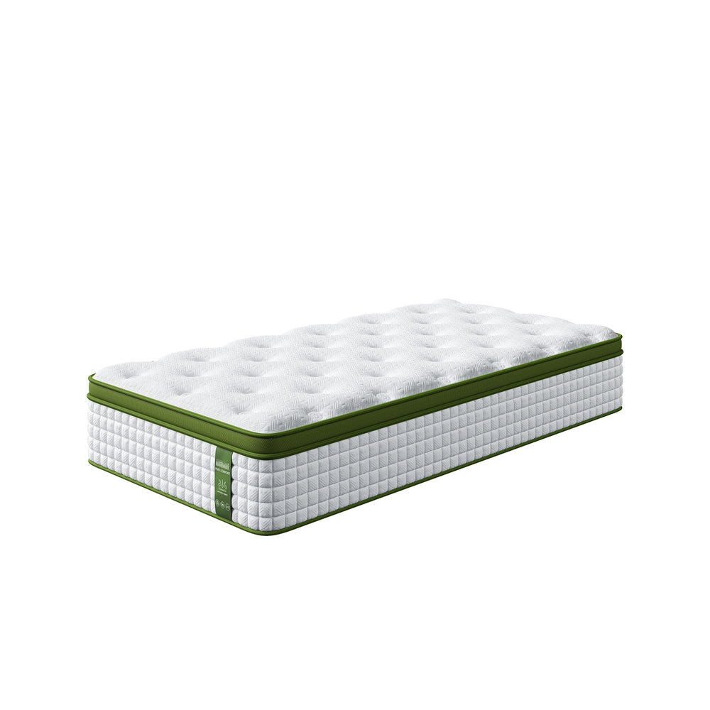 King Single Mattress: BedStory 34cm King Single Latex Hybrid Mattress Medium Firm - 5 Zone Pocket Spring Bed for Pressure Relief Motion Isolation