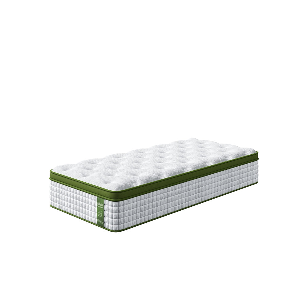 Single Mattress: BedStory 34cm Single Latex Hybrid Mattress Medium Firm - 5 Zone Pocket Spring Bed for Pressure Relief Motion Isolation