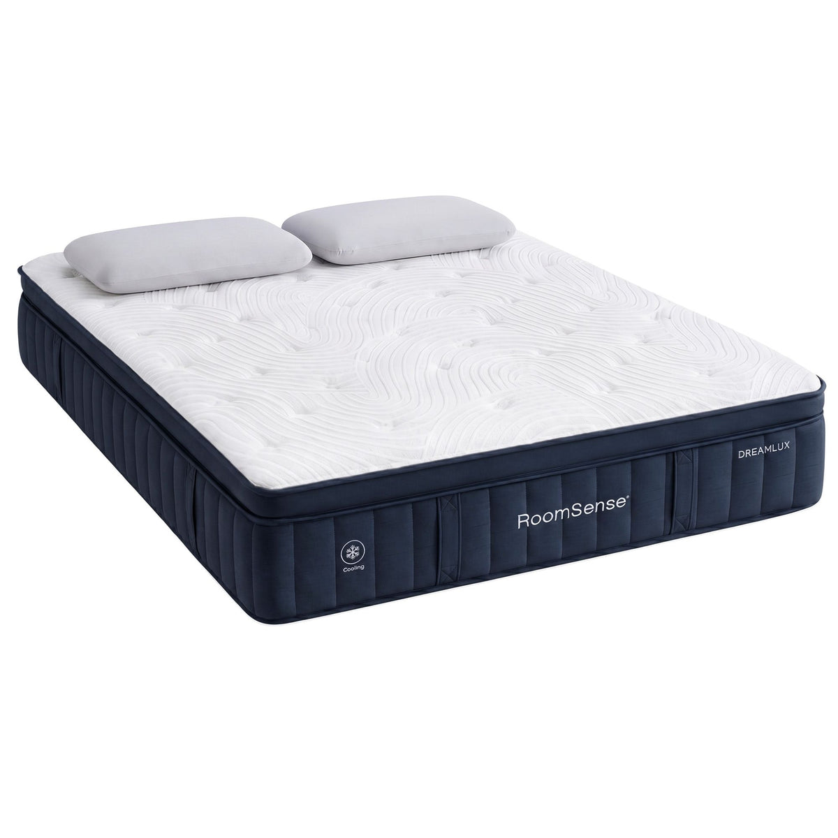 RoomSense Queen 34cm Gel Cooling Tencel Mattress Bundle with 2 Pillows