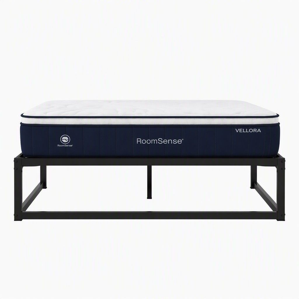RoomSense Queen 30cm Latex Hybrid Mattress Bundle with Metal Bed Frame