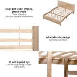 RoomSense Double 26cm Firm Mattress Bundle with Oatmeal Wooden Bed Frame