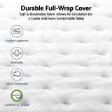 RoomSense King Mattress , 30cm Medium Firm Hybrid Mattress with Latex Lumbar Support for Back Pain Relief , Pocket Spring Mattress King Size in a Box