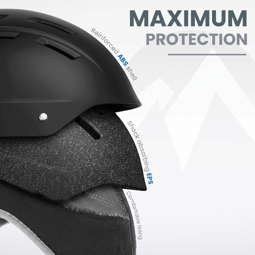 OutdoorMaster Kelvin II Ski Helmet - Snow Sport Helmet Snowboard Helmet for Men Women & Youth White L