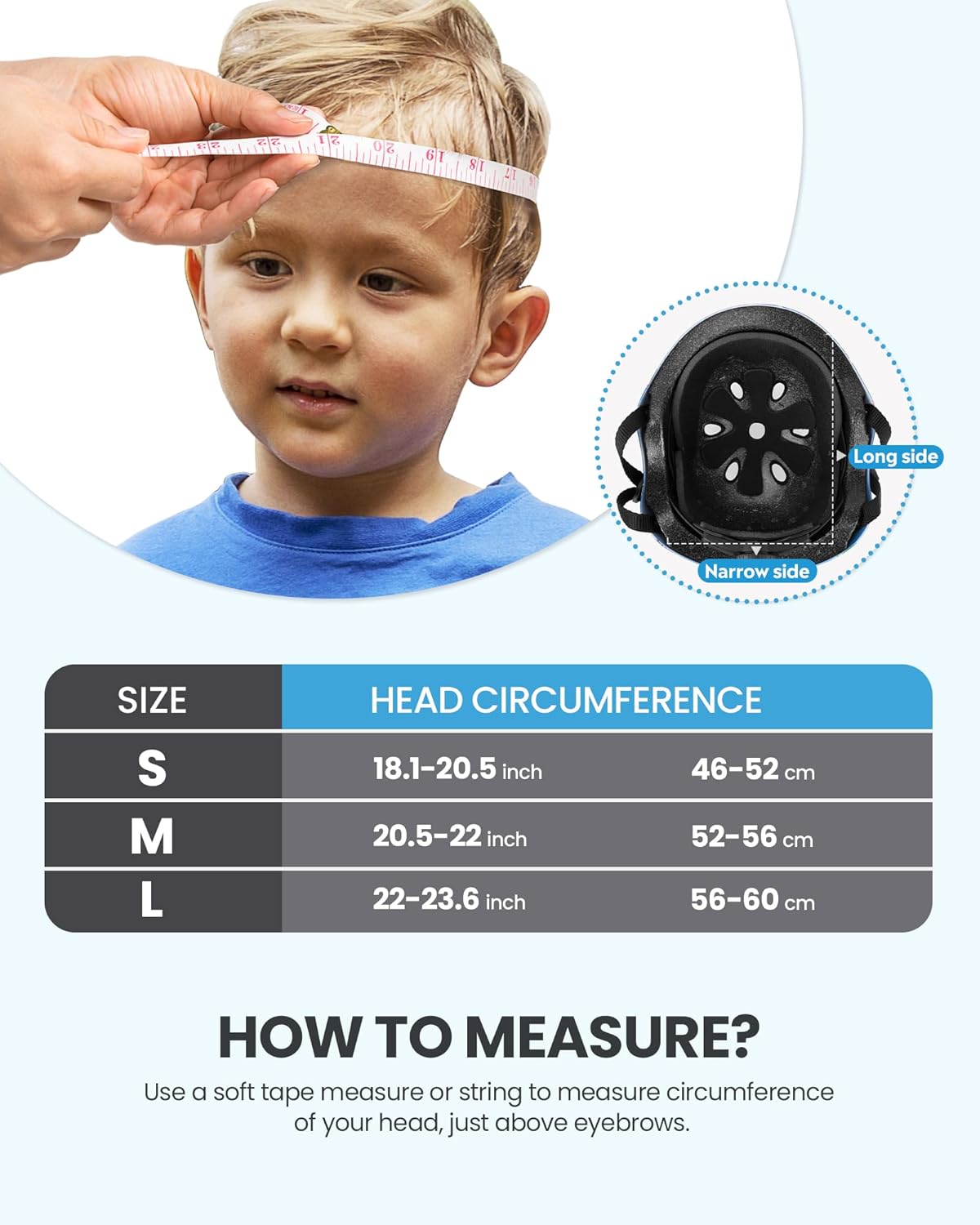 OutdoorMaster Youth & Kids Bike Helmet - Adjustable Multi-Sports Skateboard Helmet with Removable Liners for Balance Bike, Toddler Scooter, One Wheel Hoverboard-Blue-S