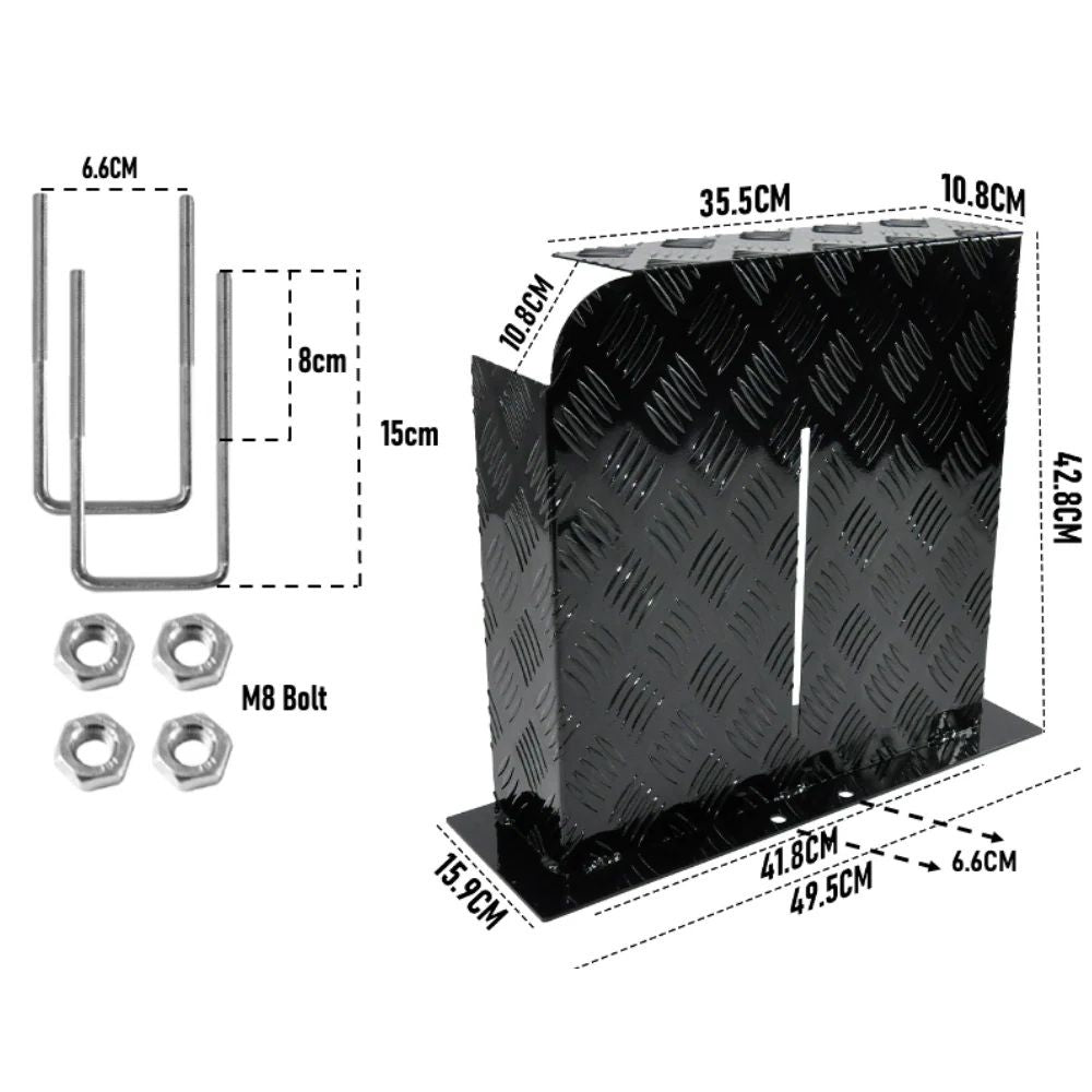 Alpen Outdoor Base 2mm Aluminum Diesel Heater Fuel Tank Cover, Heavy Duty Protective Guard for 10L 15L Tanks, Simple Installation,Left Side,Safe UV & Impact Shield, Ideal for Camping & RV