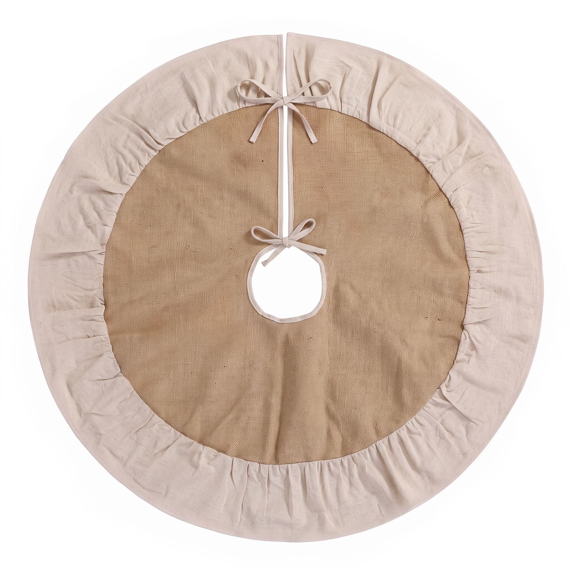 Jingle Jollys 90cm Christmas Tree Skirt Linen Christmas Tree Mat Decor