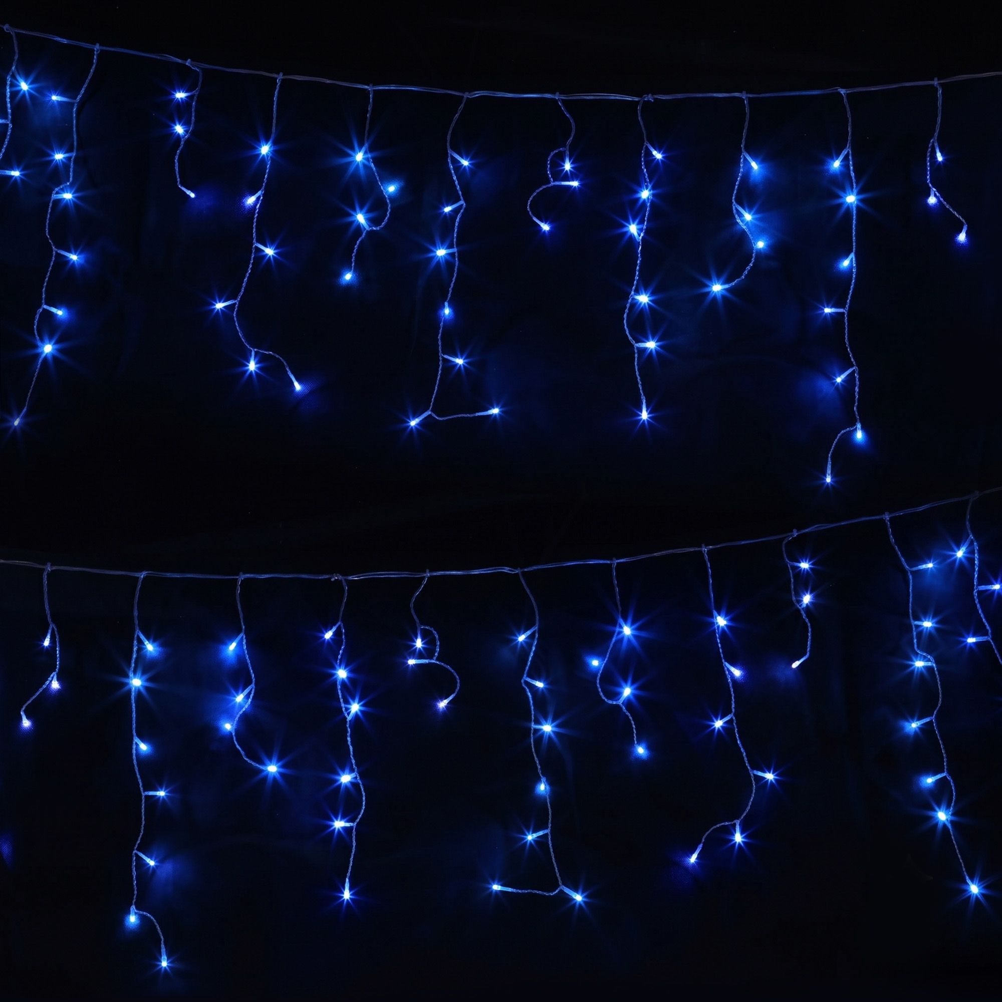 Jingle Jollys 32M Christmas Lights Solar Icicle String Lights 960 LED Blue