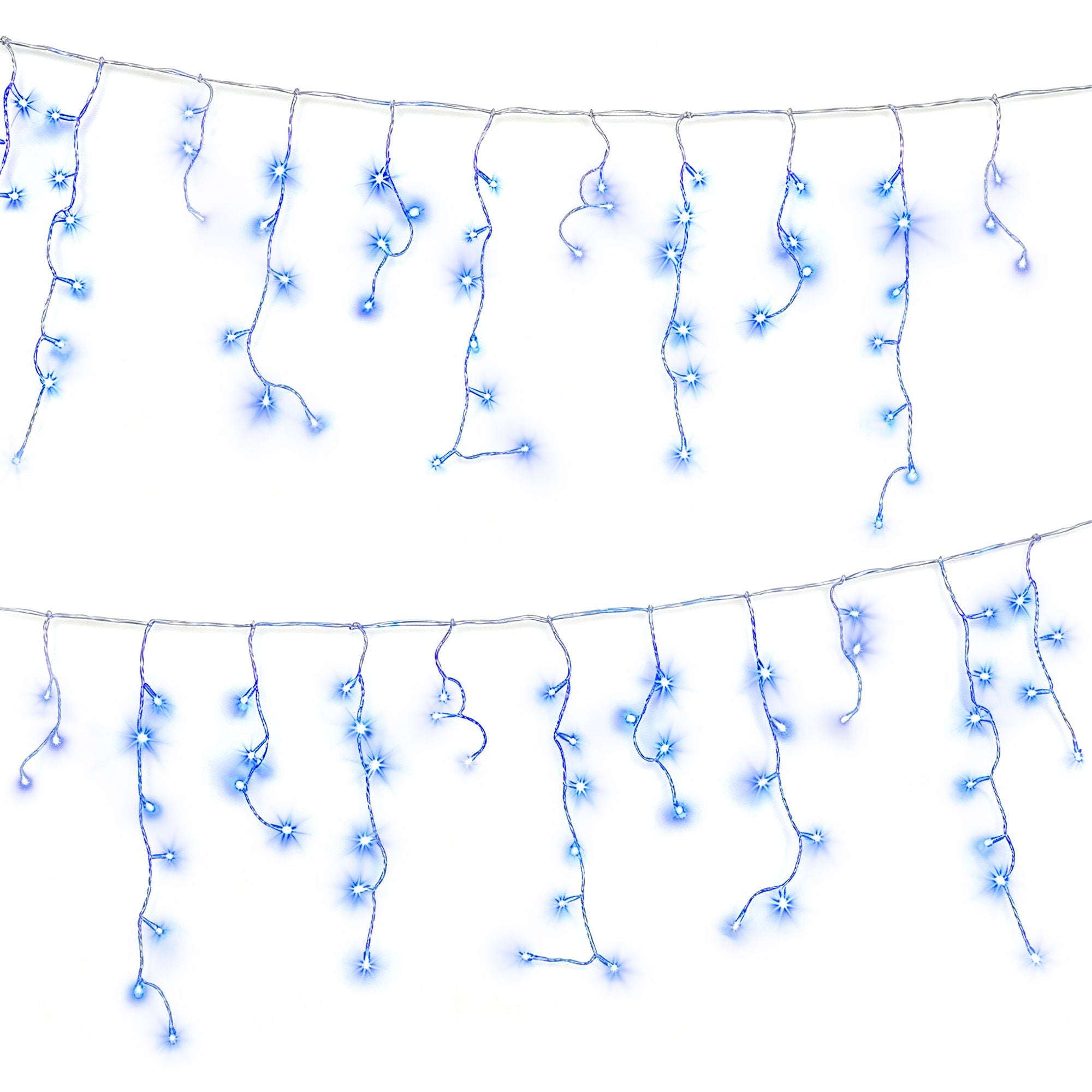 Jingle Jollys 32M Christmas Lights Solar Icicle String Lights 960 LED Blue