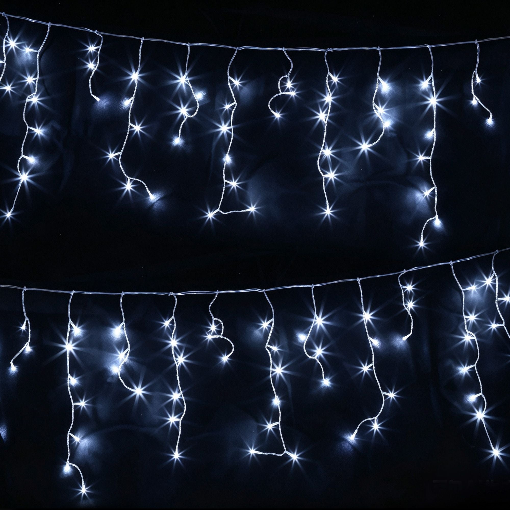 Jingle Jollys 32M Christmas Lights Solar Icicle String Lights 960 LED Cool White