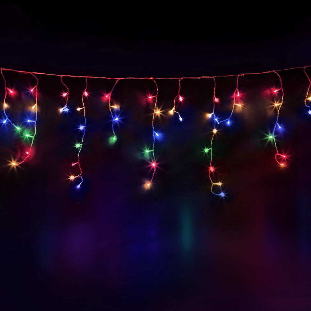 Outdoor Decorations & Lights: 32M Christmas Lights Icicle Light 960 LED Multi-coloured Jingle Jollys