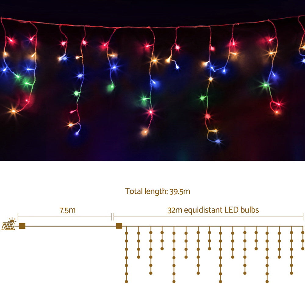 Outdoor Decorations & Lights: 32M Christmas Lights Icicle Light 960 LED Multi-coloured Jingle Jollys