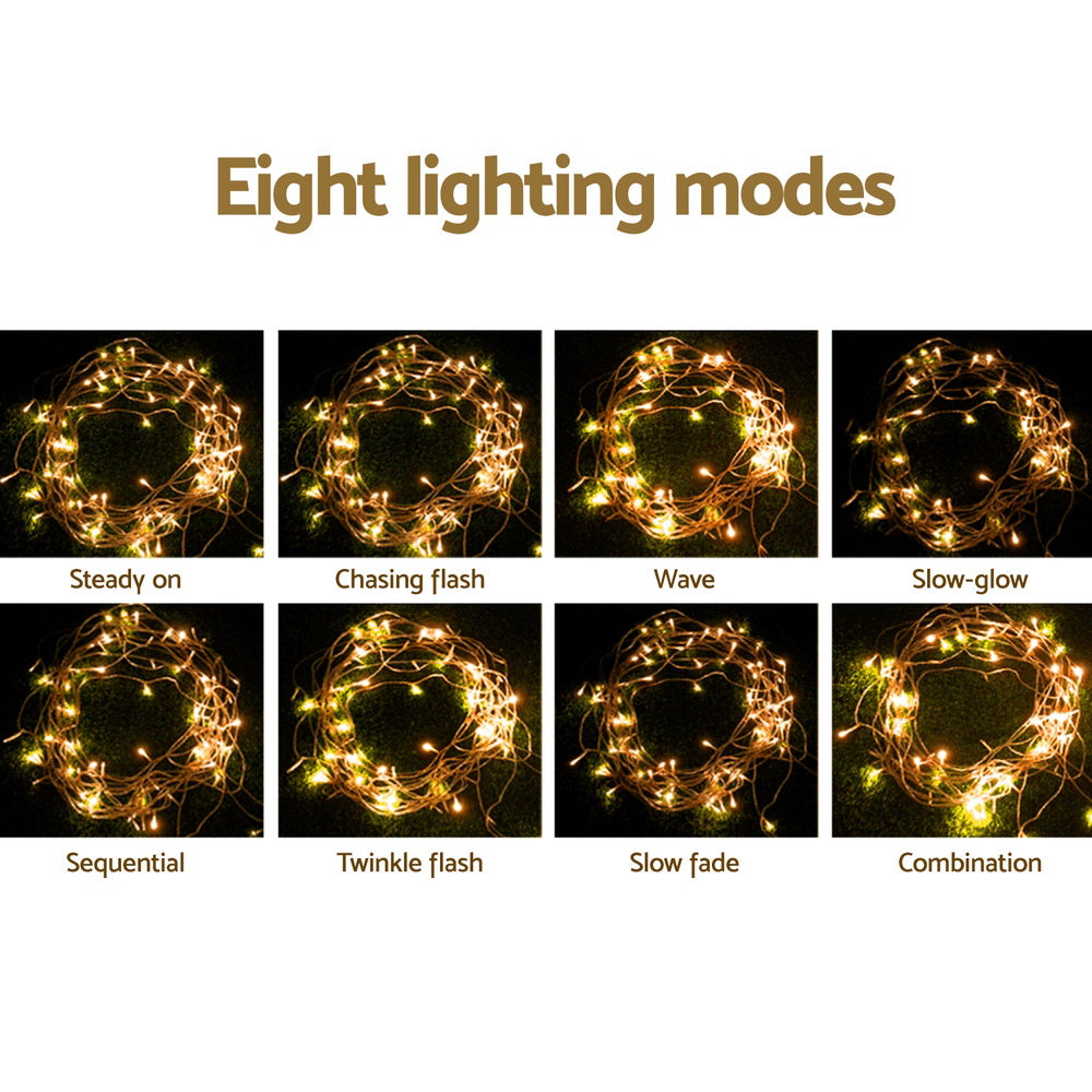 Outdoor Decorations & Lights: 32M Christmas Lights Icicle Light 960 LED Warm White Jingle Jollys