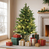 Christmas Trees: Jingle Jollys Christmas Tree 1.2M LED Potted Xmas Tree Party Decor 8 Light Modes
