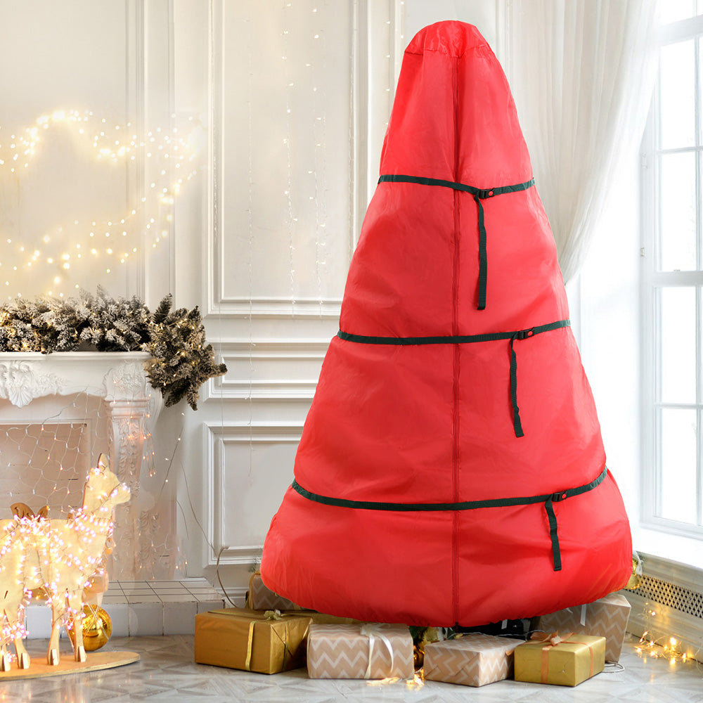 Christmas Decorations: Jingle Jollys Christmas Tree Storage Bag Fits Up to 8ft Tree Xmas Bag Zipper Red
