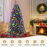 Christmas Trees: Jingle Jollys Christmas Tree 1.8M LED Corner Xmas Tree Half 8 Modes Multi-color