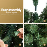 Christmas Trees: Jingle Jollys Christmas Tree 1.8M LED Corner Xmas Tree Half 8 Modes Multi-color
