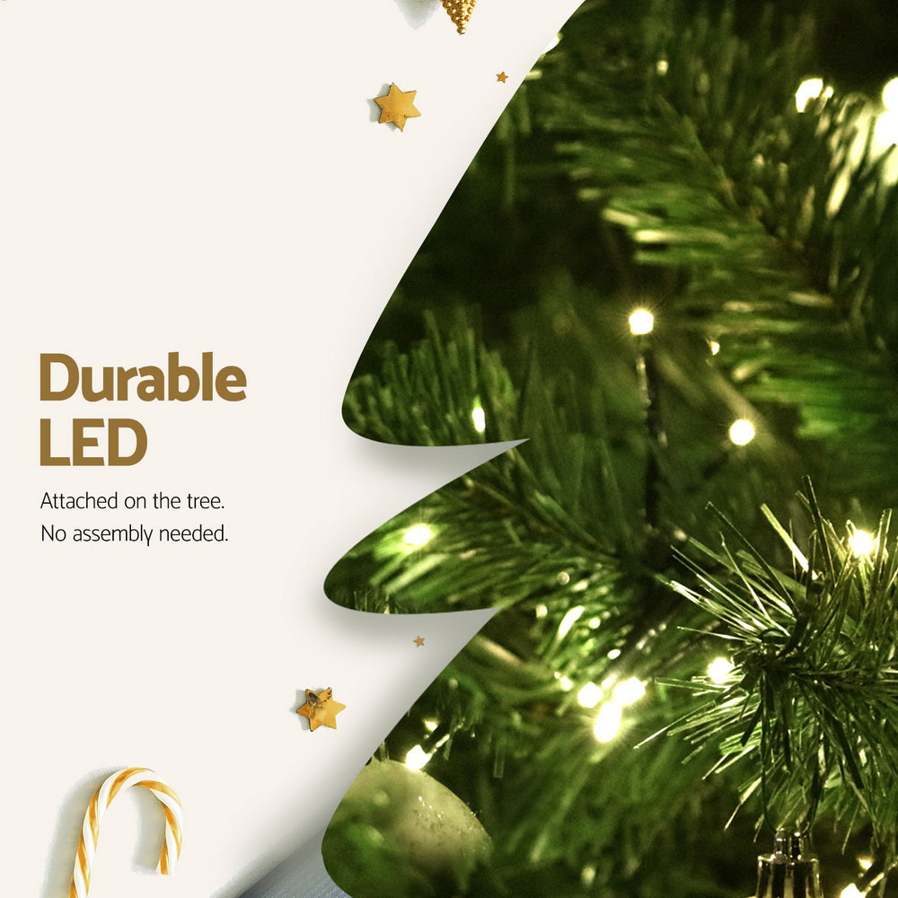 Christmas Trees: Jingle Jollys Christmas Tree 1.8m LED Xmas Tree Decorations 874 Tips