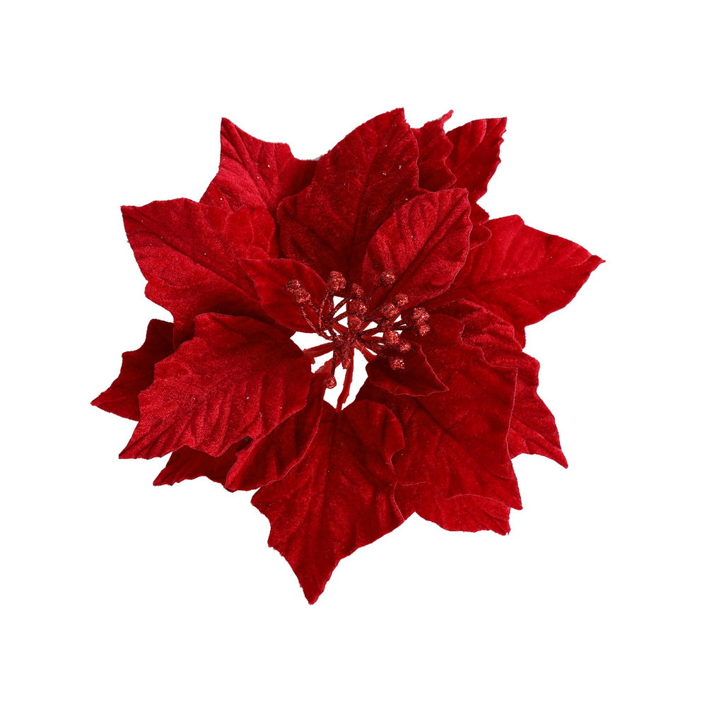 Christmas Decorations: Jingle Jollys 14Pcs Christmas Tree Flowers Set Xmas Garland Wreath Ornaments Red