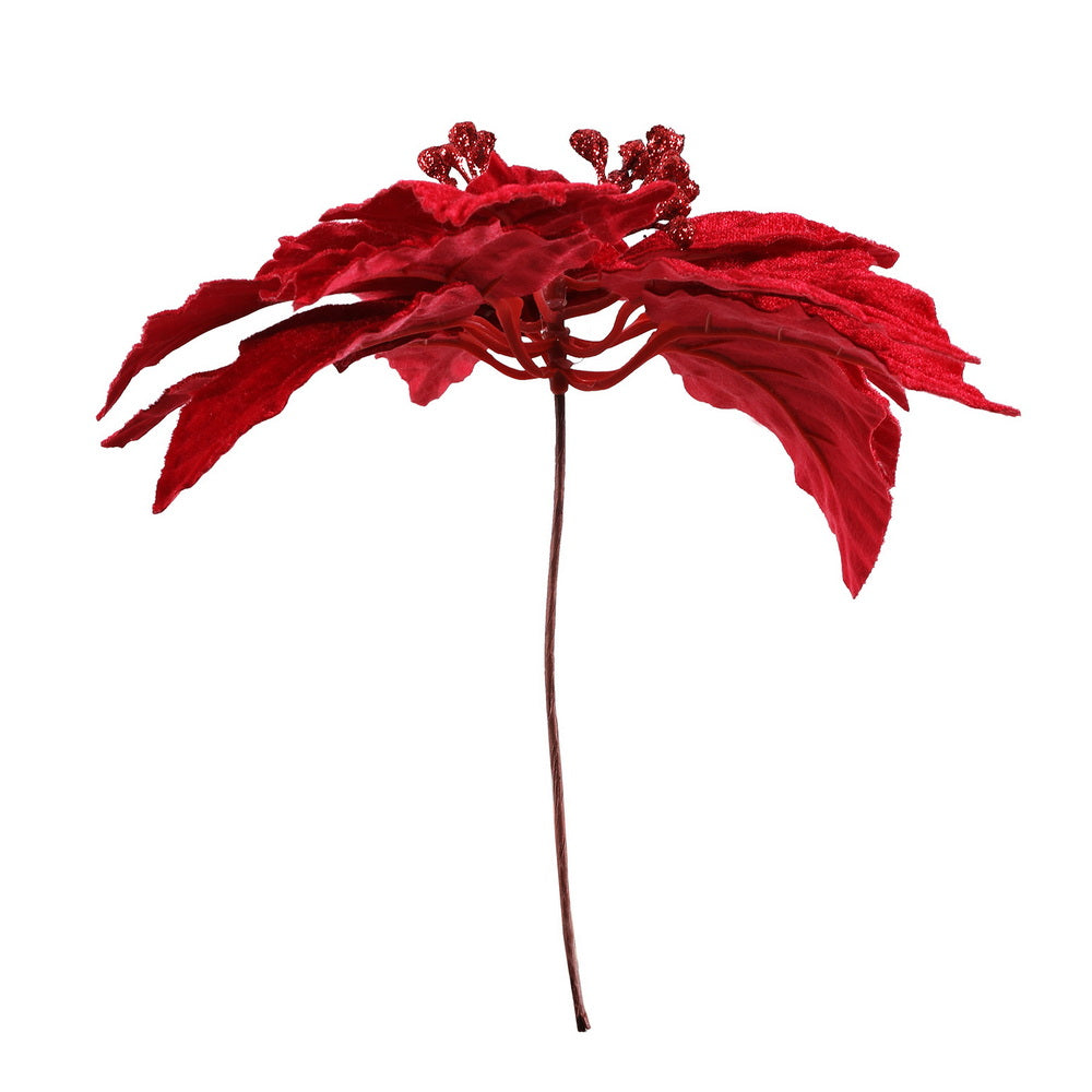 Christmas Decorations: Jingle Jollys 14Pcs Christmas Tree Flowers Set Xmas Garland Wreath Ornaments Red