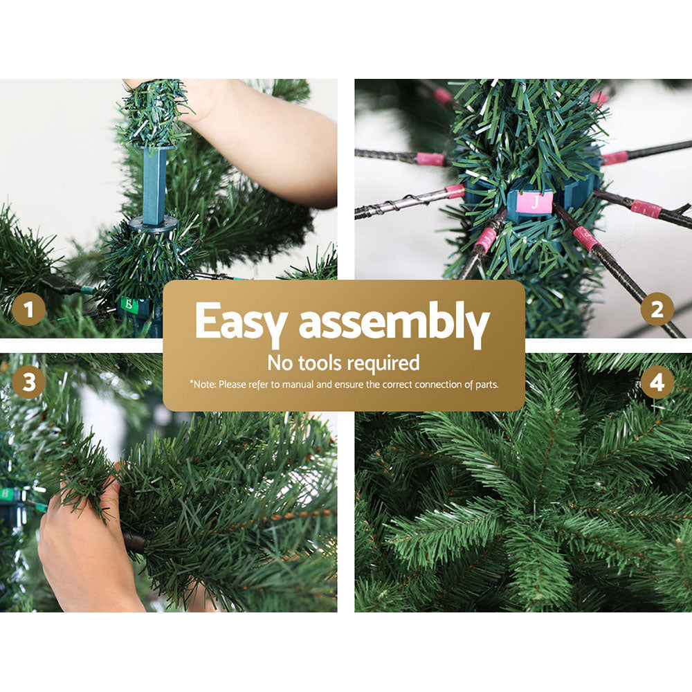 Christmas Trees: Jingle Jollys Christmas Tree 2.1M Xmas Tree Decorations Green 1250 Tips