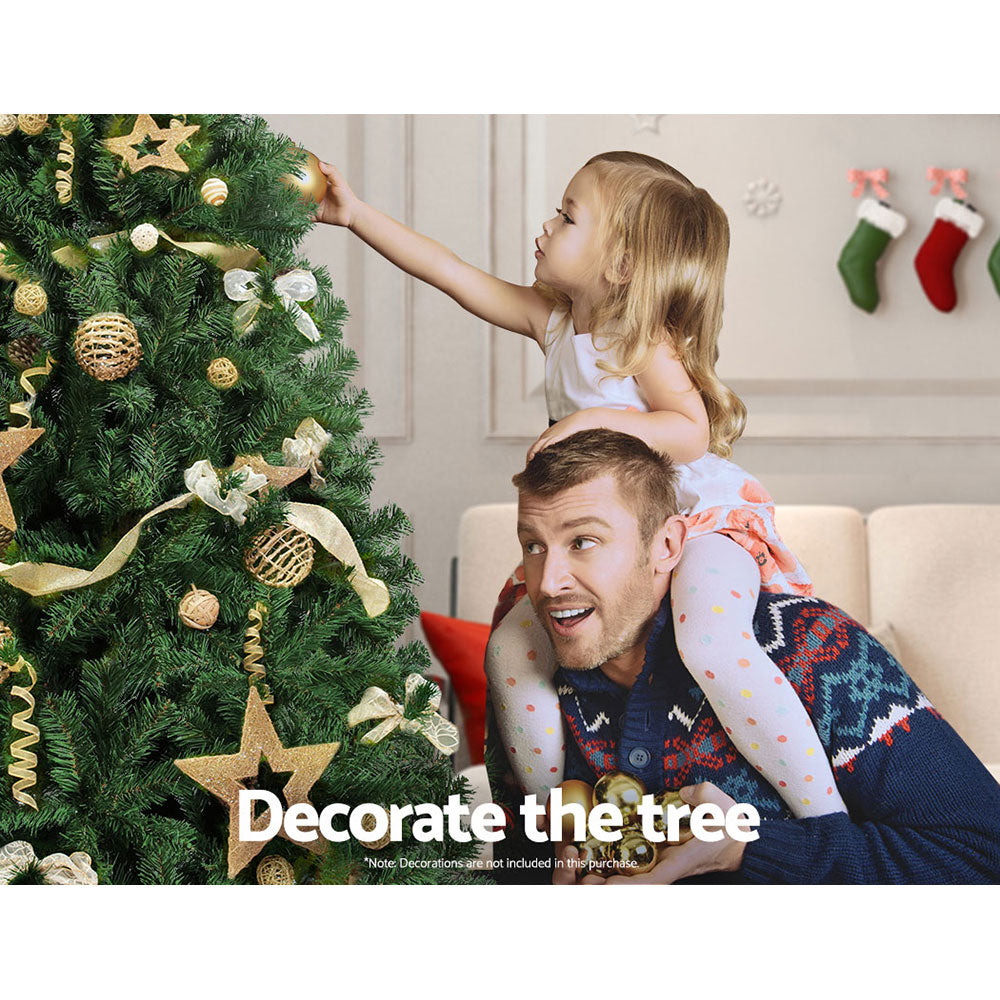 Christmas Trees: Jingle Jollys Christmas Tree 2.1M Xmas Tree Decorations Green 1250 Tips